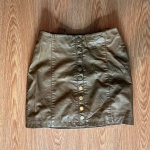 Free people faux leather mini skirt